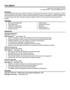 Shift Manager Resume Examples | Management Resume Samples | LiveCareer