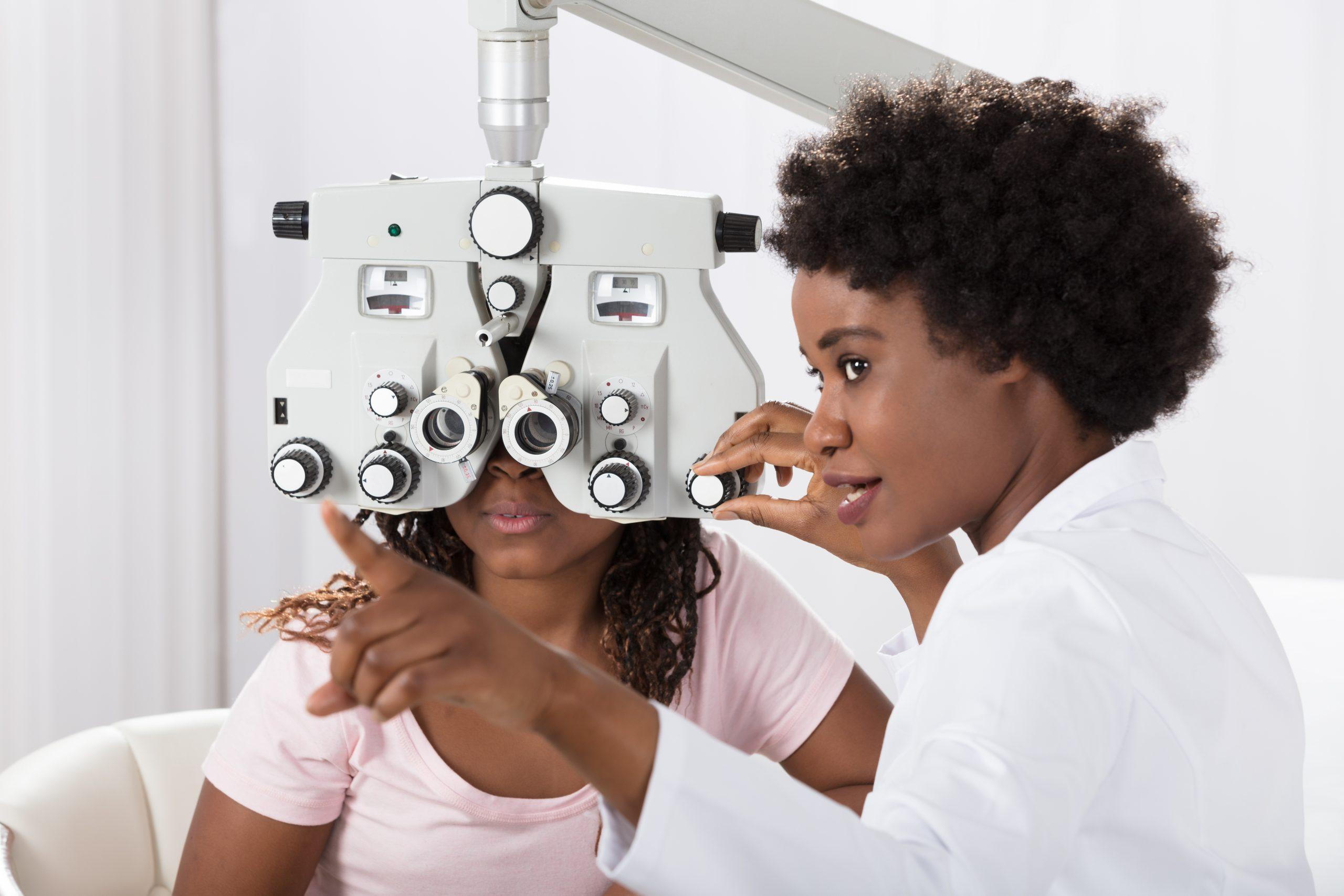 image of optometrist at work