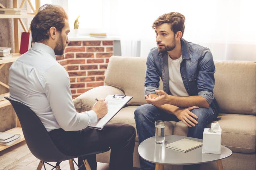 psychologist with patient