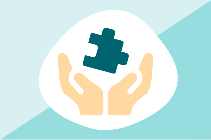 soft skills illustration with puzzle piece over hands