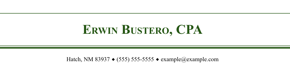 Contact information featuring certification