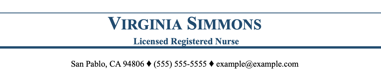 Certification in contact info of resume