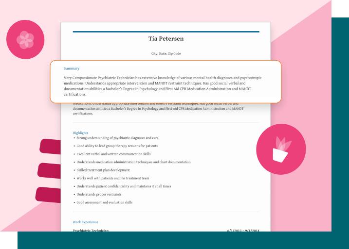 Psychiatric Technician Resume Objective Examples