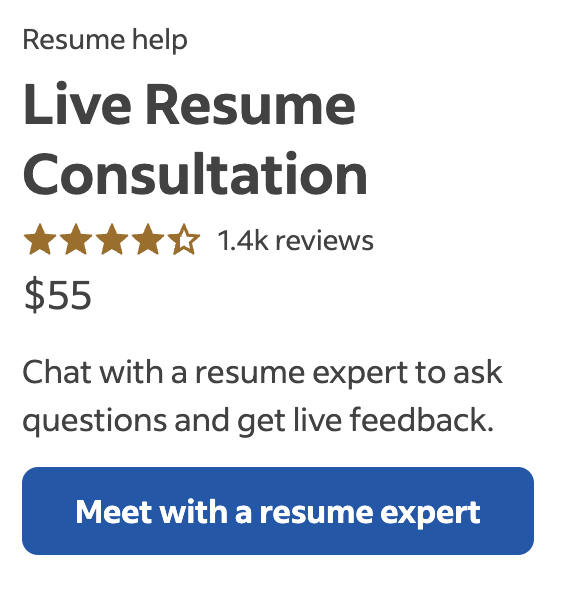 Indeed Live Resume Consultation