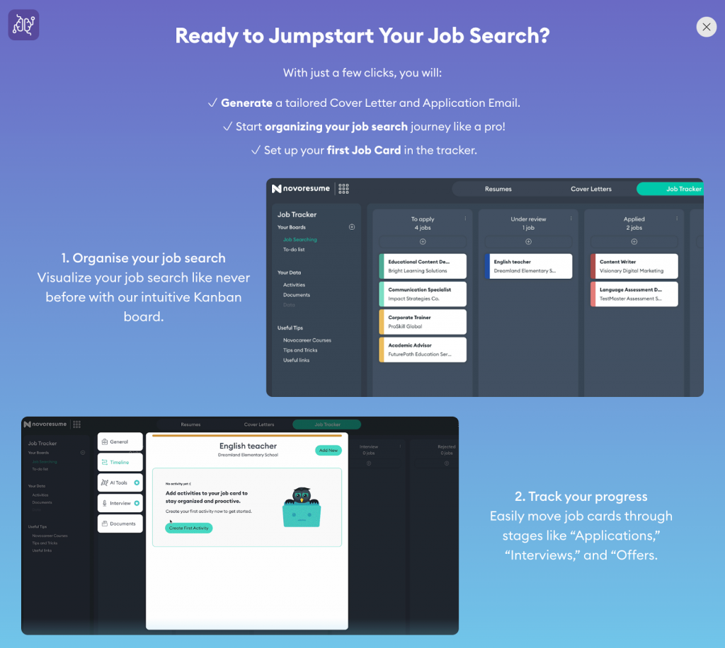 Novoresume Job Tracker