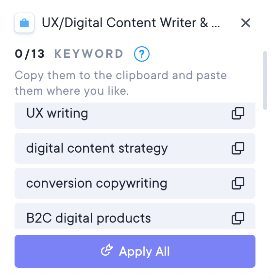 Resumeio Resume Keywords