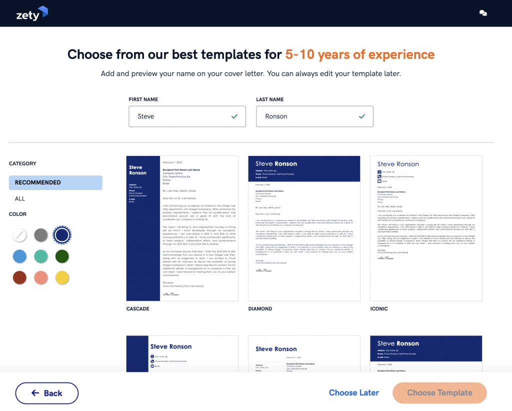 Zety Resume Builder Cover Letter