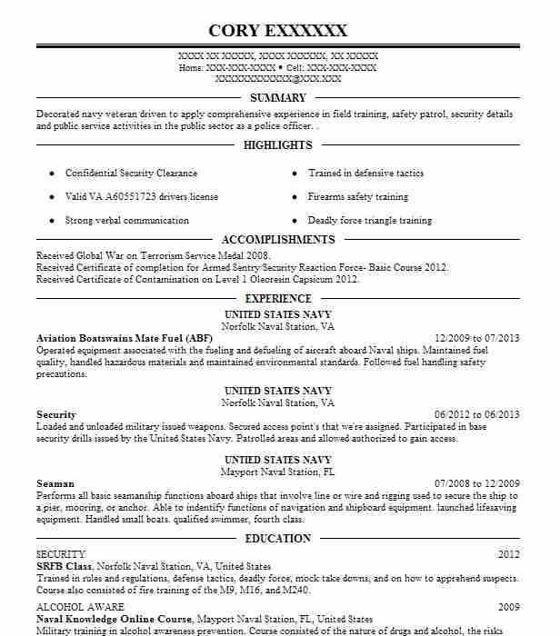 Aviation Boatswains Mate Handler Tad Supply Qa Inspector Resume Example