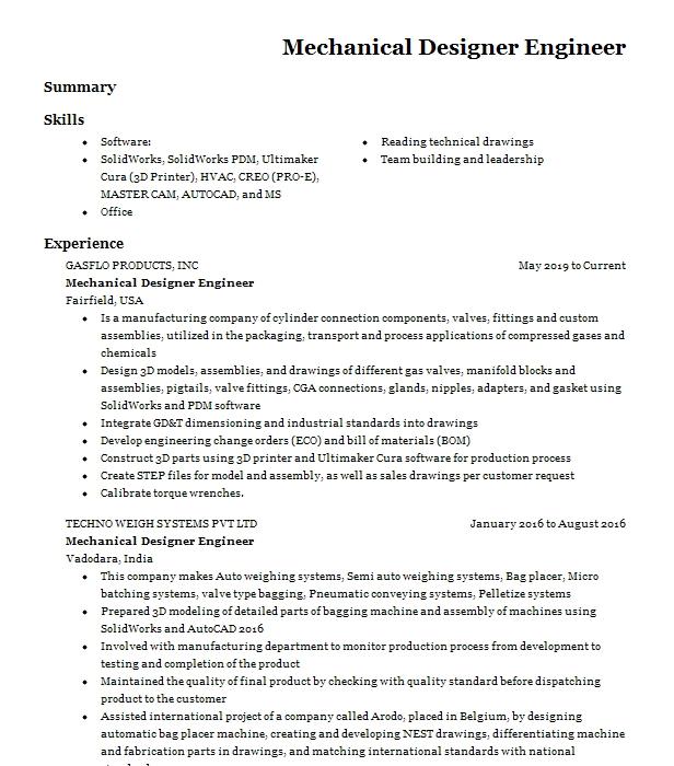 Mechanical Engineer Objectives | Resume Objective