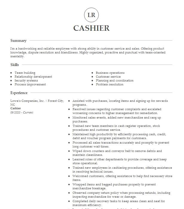 E Click List Resume Example