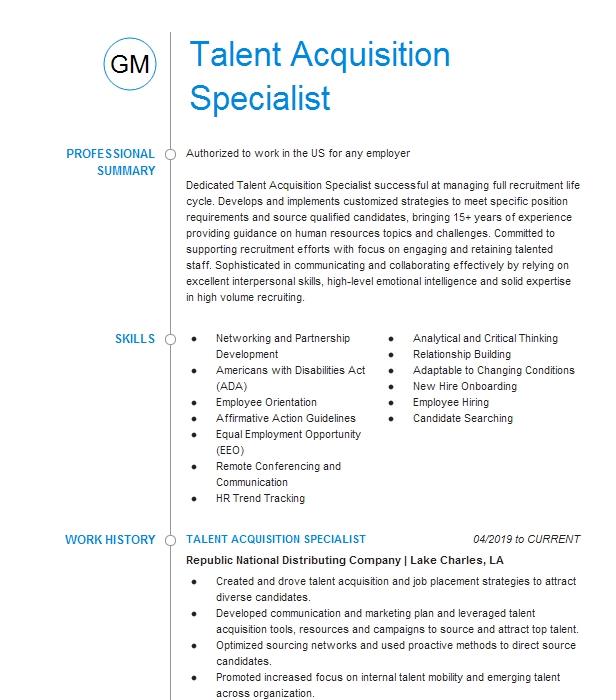 talent-acquisition-specialist-resume-example