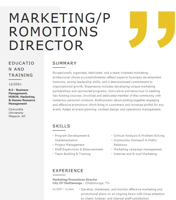 marketing-and-promotions-coordinator-resume-example