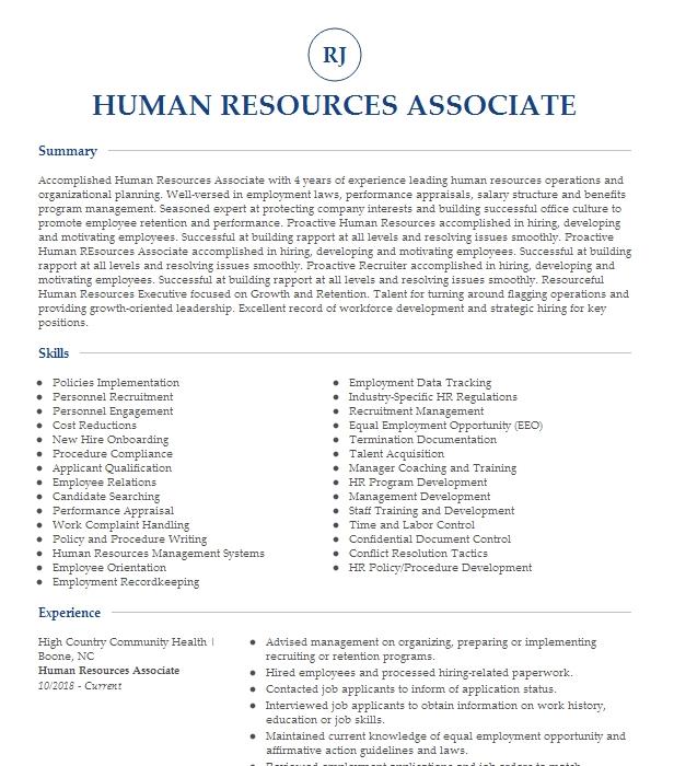 human-resources-associate-resume-example