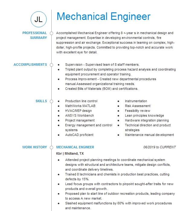 Mechanical Engineer Objectives | Resume Objective