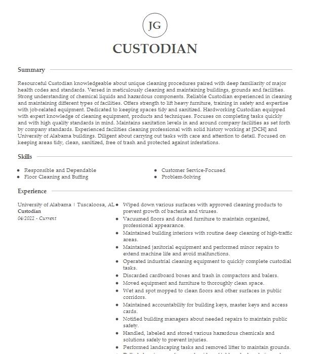 Custodian Resume Example   673ec938 C31f 441d B721 A496d5df6da2 