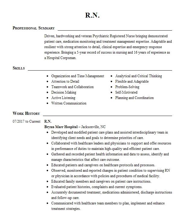 R.n. Resume Example