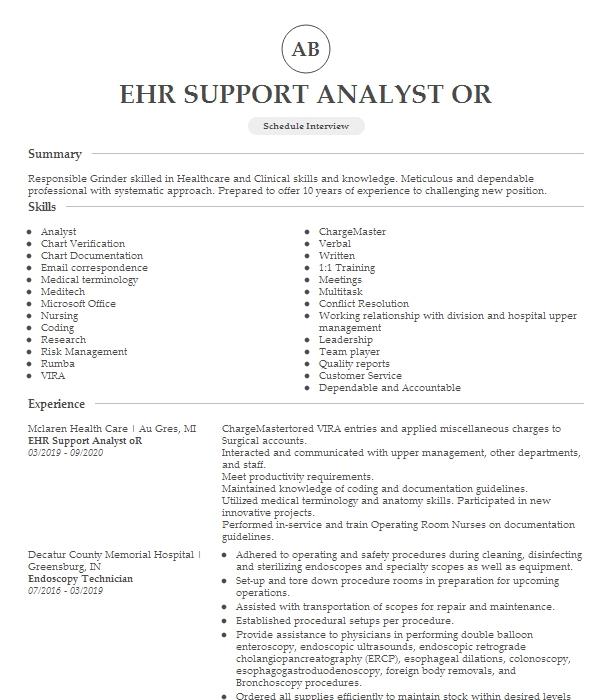 senior-ehr-support-analyst-ehr-support-analyst-ii-resume-example