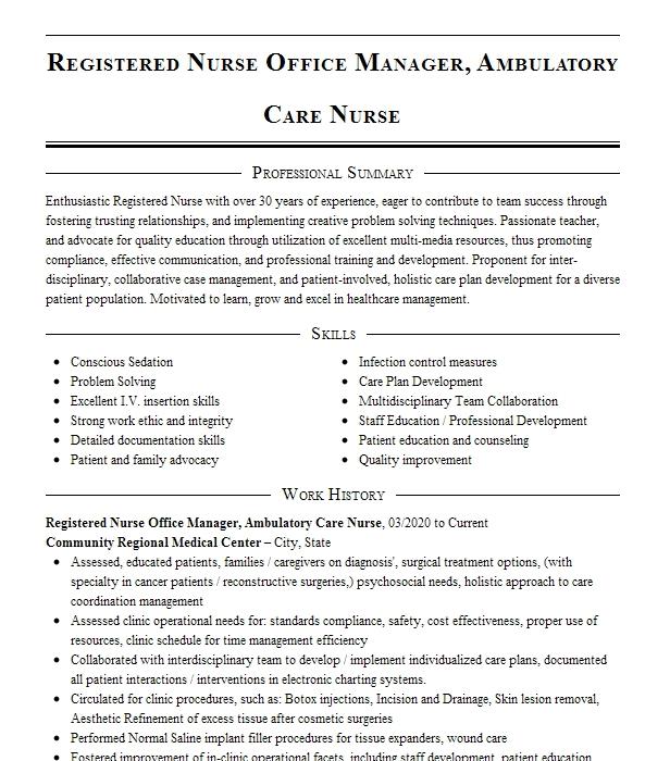 ambulatory-care-manager-resume-example