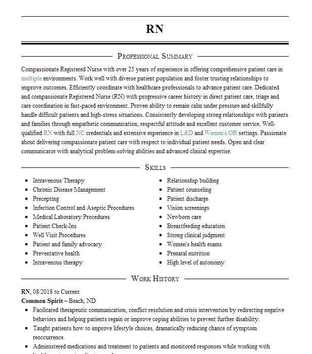 Rn Resume Example