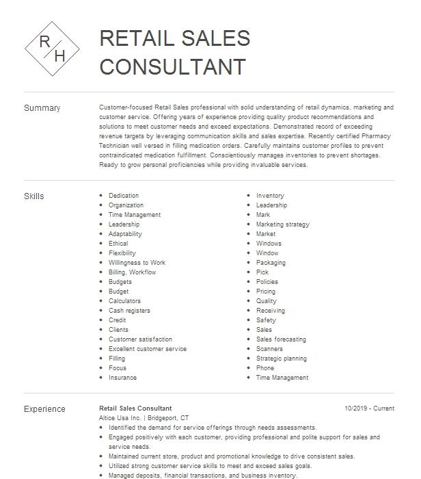 retail-sales-consultant-resume-example