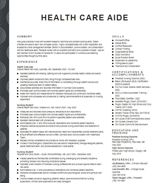 health-care-aide-resume-example