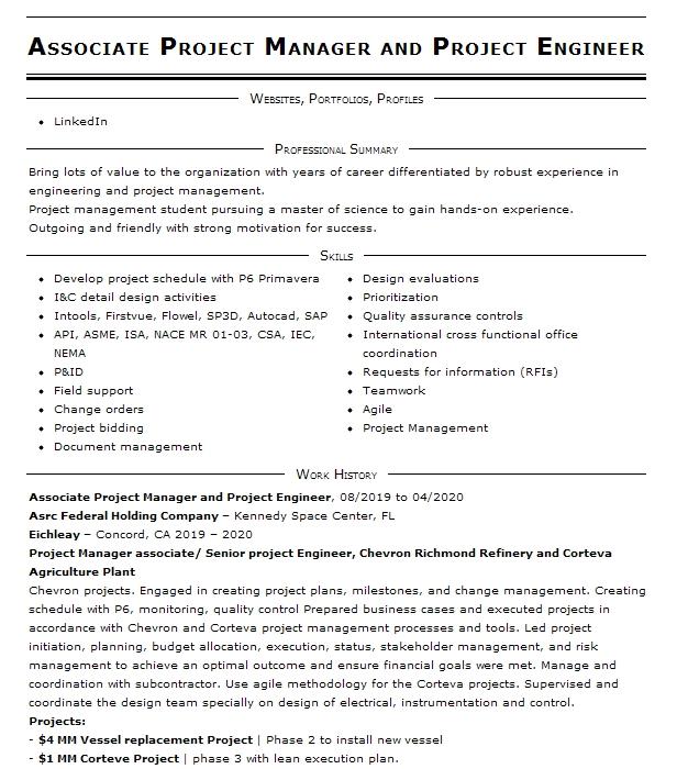 Instrumentation And Control Engineer Resume Objective