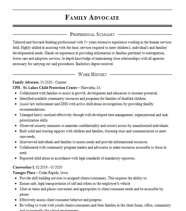 Family Advocate Resume Example   A0747591 7f06 44cc 9d8b 756559abb3a3 