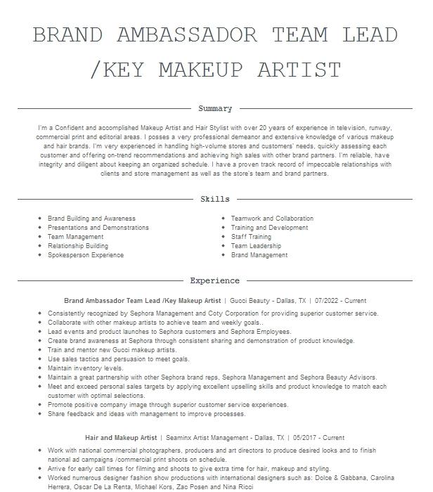 Sephora Makeup Artist Job Description Saubhaya Makeup