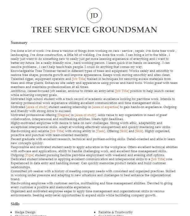 tree-service-groundsman-resume-example