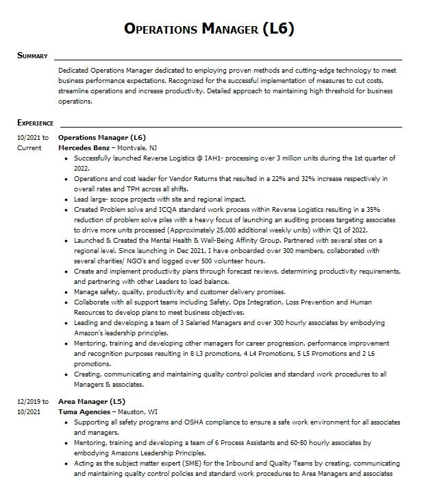 operation-manager-l6-resume-example