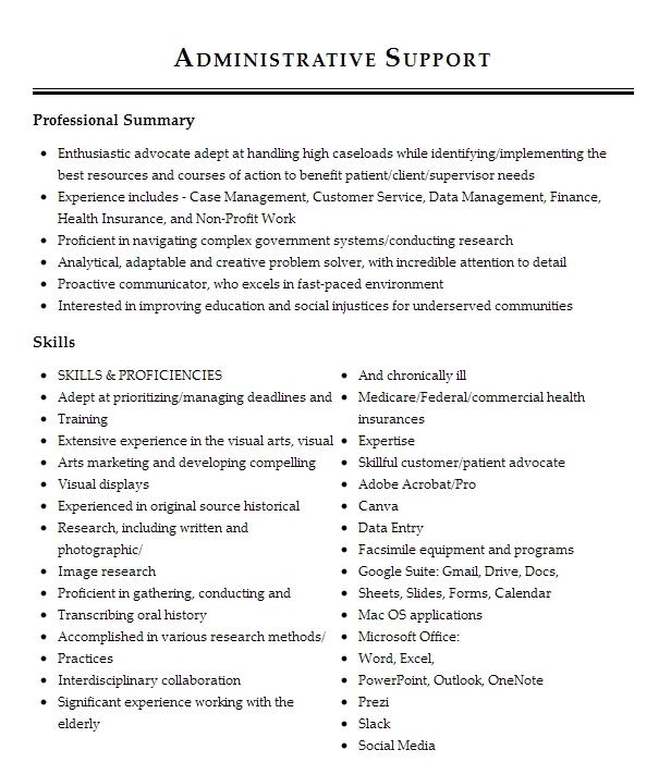 Administrative Ofce Support Resume Example