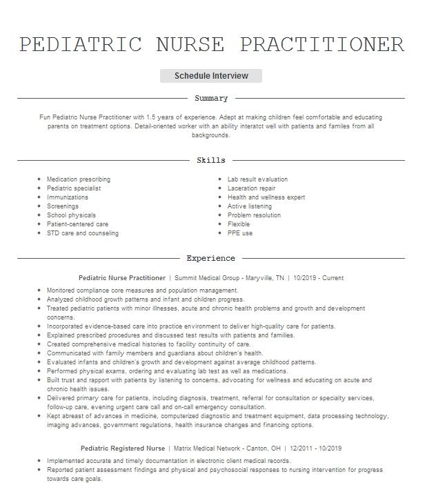 Pediatric Nurse Objectives | Resume Objective | LiveCareer