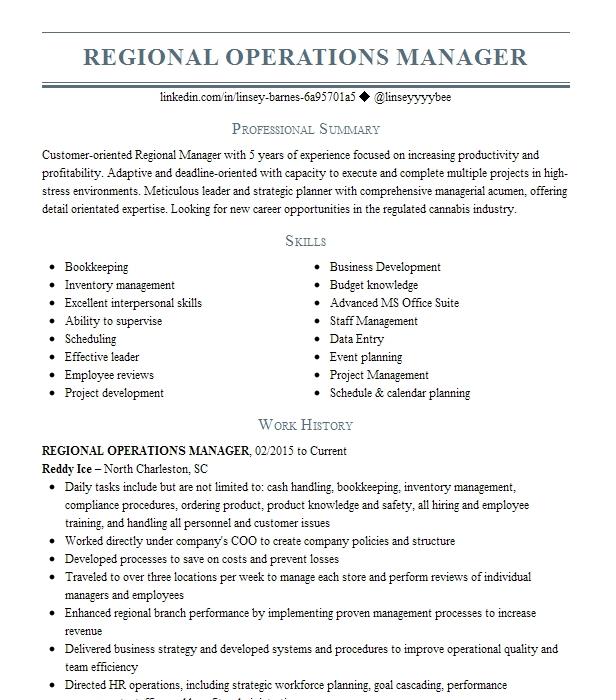 regional-operations-manager-resume-example