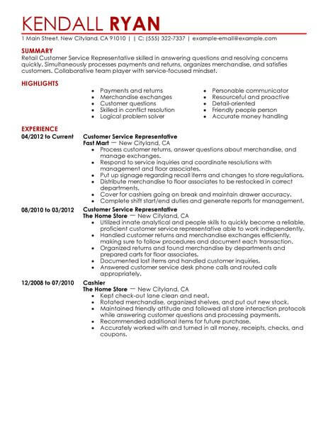 Retail Customer Service Rep Resume Examples For 2023 LiveCareer